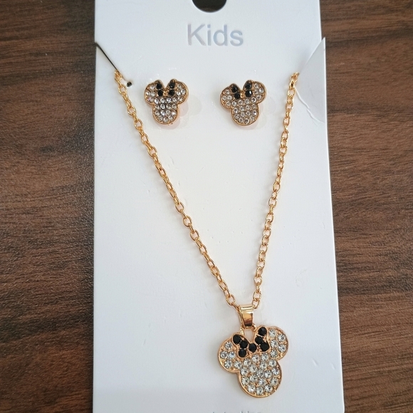 Disney Other - Disney Gold and Black Minnie Mouse Jewelry Set